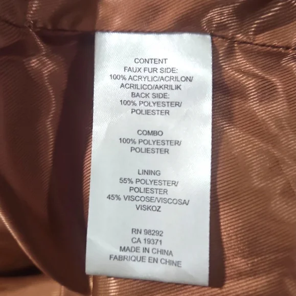 TIBI | Oversized Brown Faux Fur Bomber Jacket in Size XS ~ NWOT - Picture 6 of 6